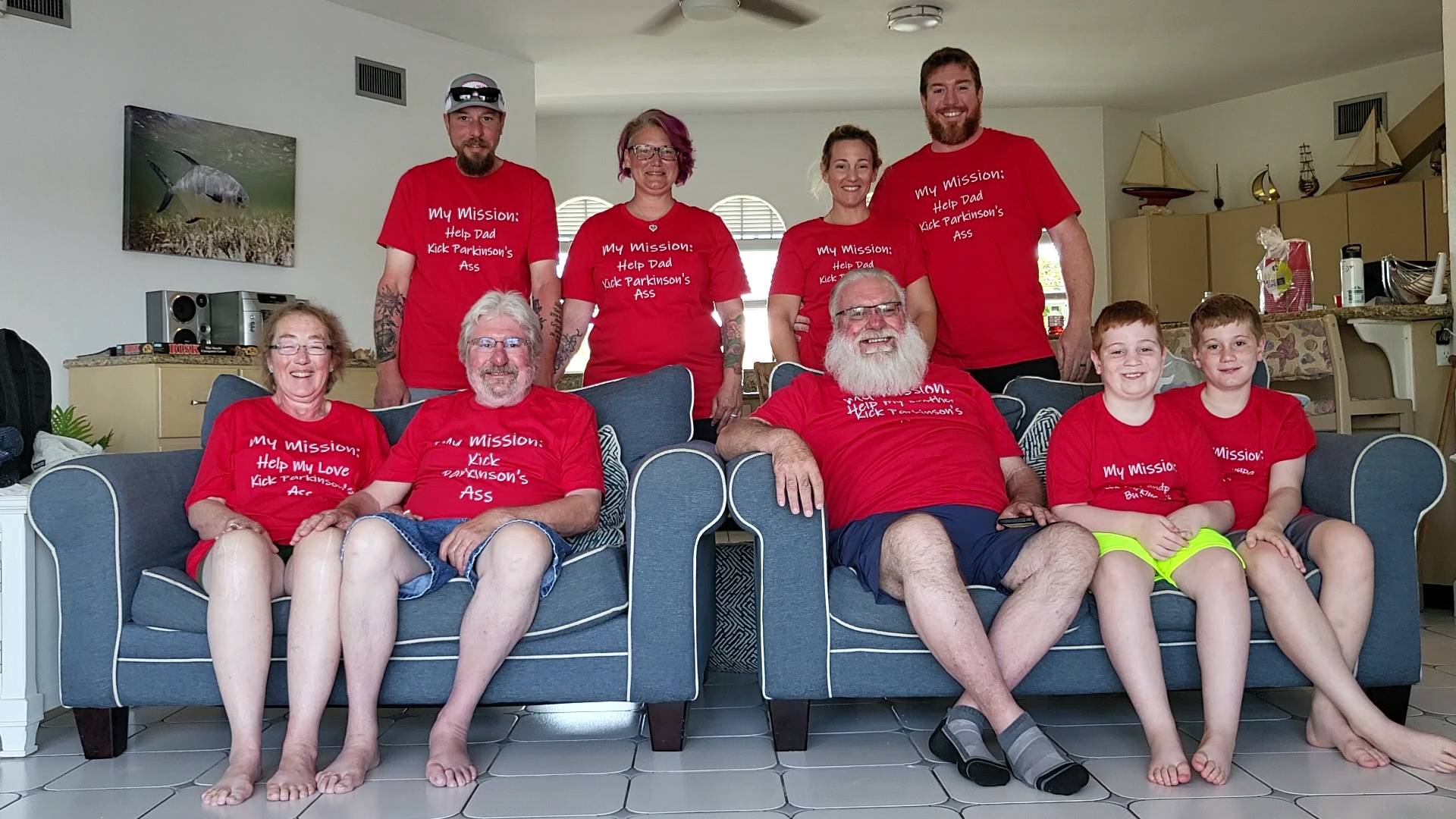 Clayton with his family